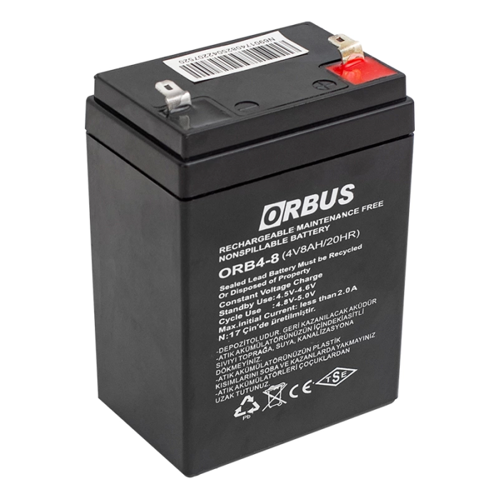 Orbus Orb4-8 4 Volt - 8 Amper Akü 68 X 45 X 95 Mm