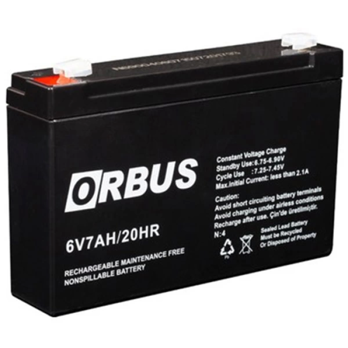 Orbus 6 Volt - 7 Amper Akü 150 X 30 X 94 Mm