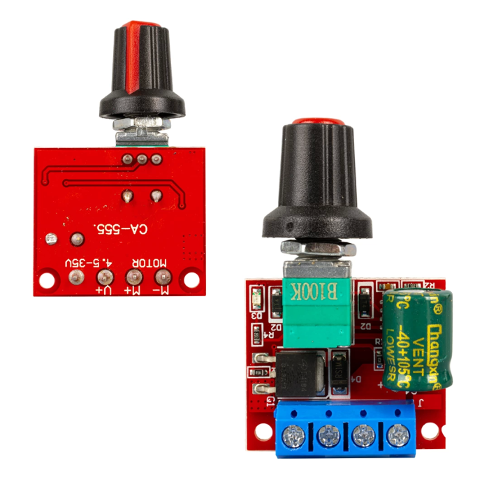 Ca-105a Pwm Dc Motor Yönetici 4.5-35v 5a Led Dımmer Hız Düzenleyici Modül