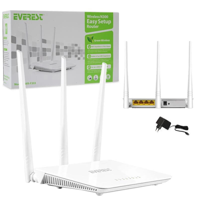 Everest Ewr-f303 2.4 Ghz 300 Mbps 4 Port Kablosuz Router