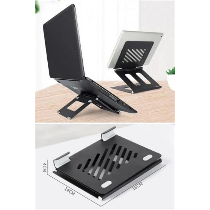 ®  Ayarlanabilir Metal Dizüstü Destek Tabanı Katlanabilir Taşınabilir Laptop Sehpası Standı