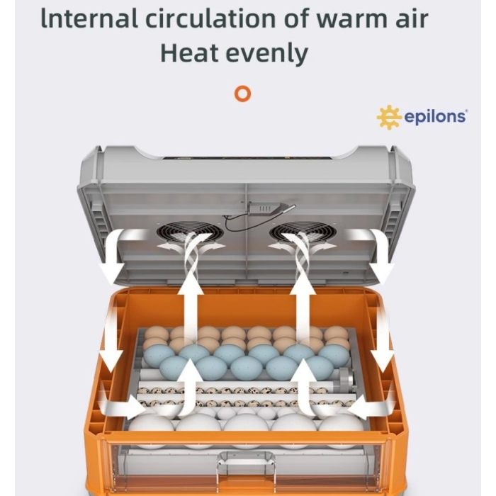 Kuluçka Makinesi Epo-128 Yumurtalık 5 Programlı Tam Otomatik İncubator