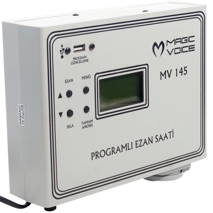 Magıcvoıce Mv-145 3 Hocalı Programlı Duvar Tipi Ezan Saati Tks-014