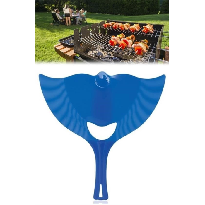 Ergonomik Plastik Renkli Barbekü Mangal Yakma Yelleme Yelpazesi