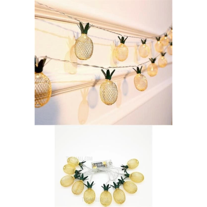 Dekoratif Pilli Pineapple Ananas Pilli Şerit Led Işık (1 Metre)