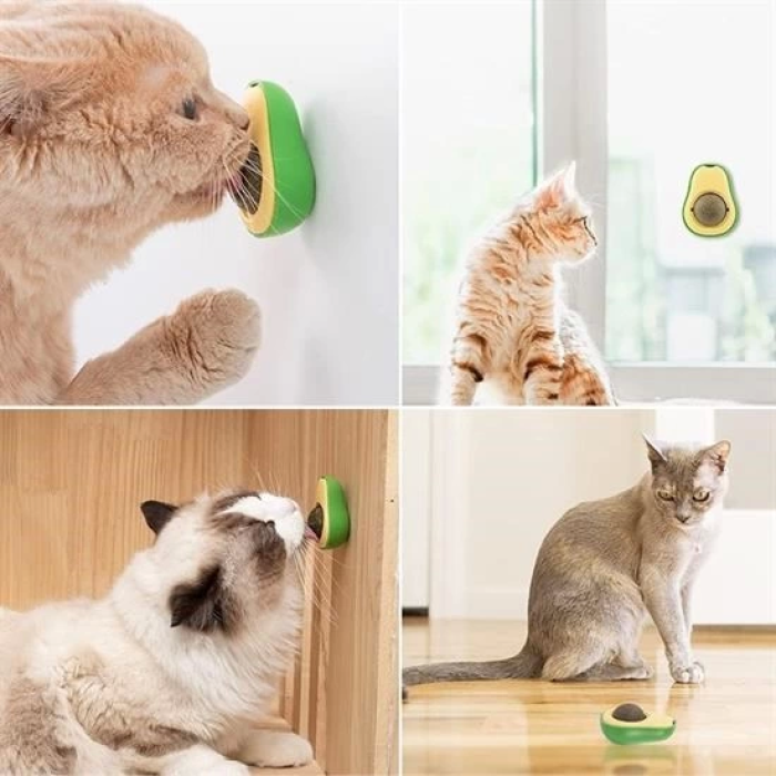 Avokado Model Yapışkanlı Kedi Oyuncağı Yenilebilir Kedi Nanesi Otu