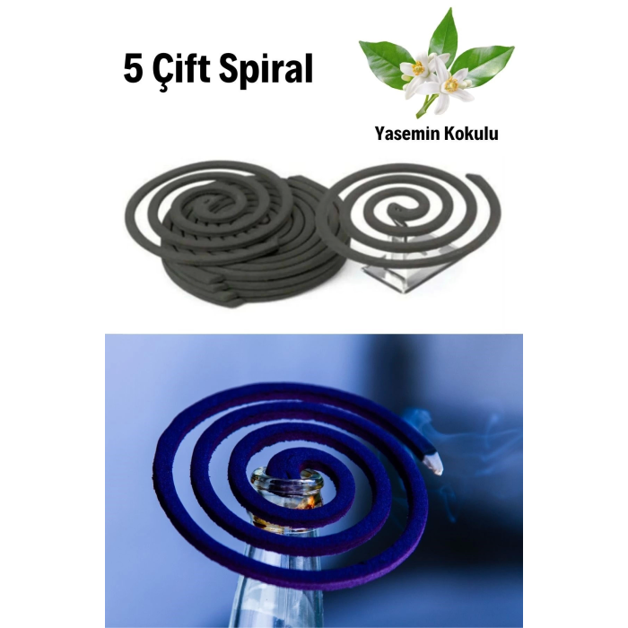 Yasemin Kokulu 5 Çift (10 Adet) Spiral Sinek Ve Haşere Kovucu Spiral