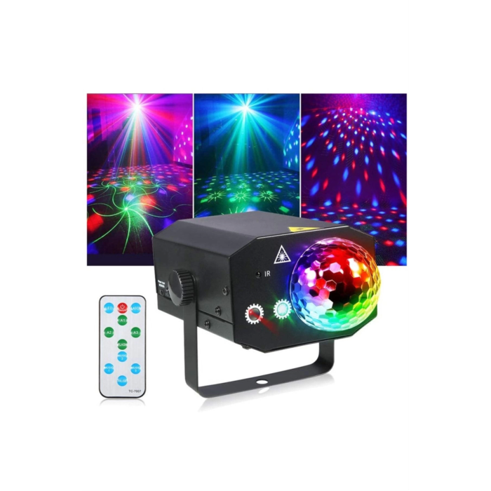 16 Çeşit Desen Rgb Sahne Disko Led Ve Lazer Işık