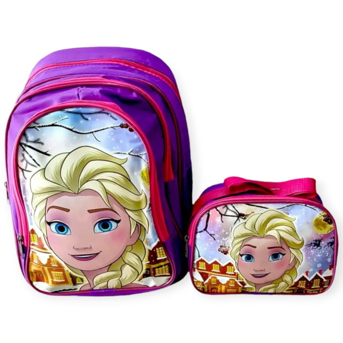 Frozen Baskılı İlkokul Çantası ve Beslenme Çantalı 2li Set