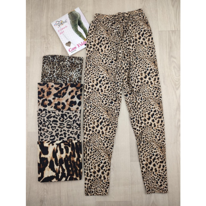 Leopar Desenli Kadın Tayt - 650