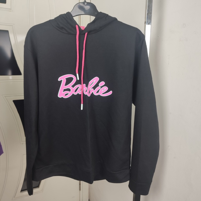 Barbie Baskılı Kapüşonlu Kadın Sweatshirt - GBK101850
