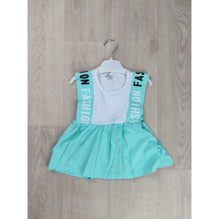 Fashion Yazılı Kız Çocuk Penye Elbise - GBK106010