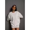 24/1 Düz A Kalite Oversize T-shirt - Beyaz