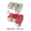 TransForMacion TeaLights Yuvarlak Mum KIRMIZI BEYAZ 50 Lİ SET 718947