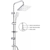 Robot Duş Seti Krom Dikdörtgen Çok Fonksiyonlu Yağmur Robot Duş Sistemi