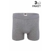 Tutku Erkek Elastan Boxer 3 lü 114 | Gri