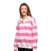 Çizgili 3 İplik Kadın Sweatshirt 5806 | Pembe