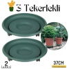 TransForMacion 2 li Tekerlekli Saksı Altığı 37 CM Yeşil 714458