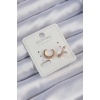 Erb Xuping Rose Renk Zirkon Taşlı Ay Görünümlü Earcuff Küpe