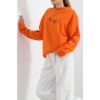 Nakışlı İki İplik Tunik Sweat Oranj - 21173.200.