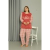   Welsoft Polar Kadın Büyük Beden Pudra Pijama Takımı 808040