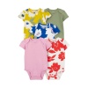 Carters Layette Kız Bebek 5Li Kısa Kol Body 1Q934210 Karışık Renkli