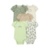 Carters Layette Kız Bebek 5Li Kısa Kol Body 1Q934410 Karışık Renkli