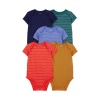 Carters Layette Erkek Bebek 5Li Kısa Kol Body 1Q934710 Karışık Renkli