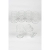 Ayaklı Kahve Yanı Bardağı Kristal Kesim Shot Bardak 7cm x 4 cm 6 Lı Set