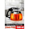 TransForMacion Süzgeçli French Press Cam Demlik 1500 Ml Bitki Çayı Demliği 720943