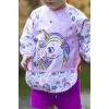 Sıvı Geçirmez 3 Adet Unicorn Kuğu Ayıcık Desen Bebek Mama Önlüğü 0-2 Yaş