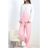 Milan Kumaş Baskılı Pijama Takımı Pembe - 20782.1890.