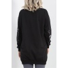 İki İplik Baskılı Tunik Sweat Siyah - 40046.555.