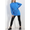 İki İplik Baskılı Tunik Sweat Mavi - 40046.555.