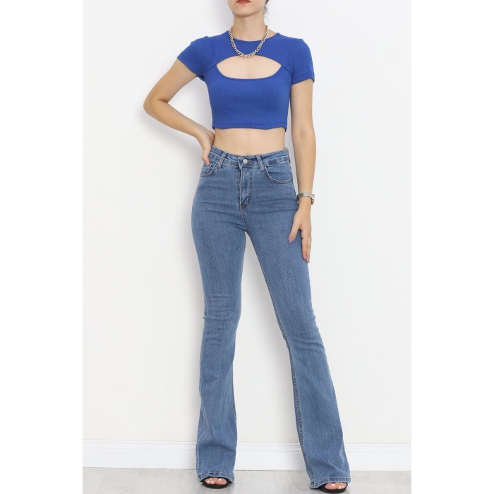 Dekolteli Crop Body Saks - 4121.1567.