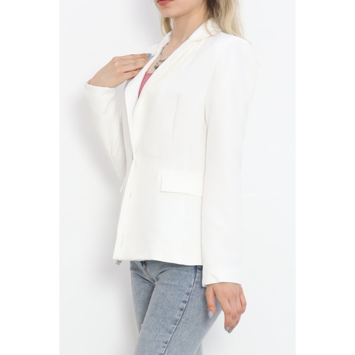 Blazer Ceket Beyaz - 18851.1247.