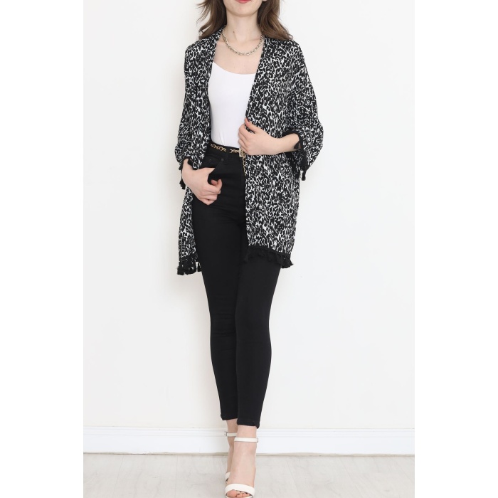 Desenli Kimono Siyahbeyaz - 2492.555.