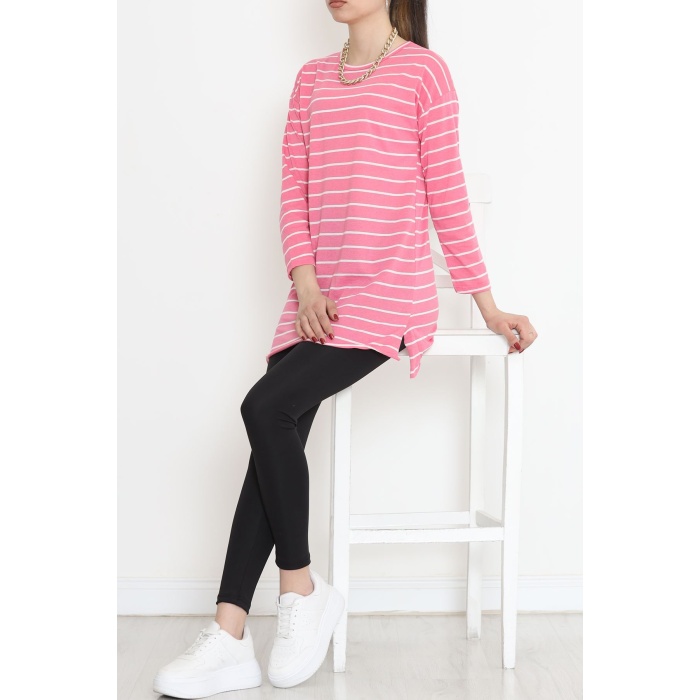 Çizgili Tunik Pembe - 11313.1567.