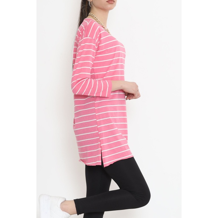 Çizgili Tunik Pembe - 11313.1567.