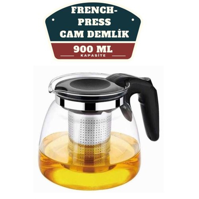 TransForMacion 900 Ml Süzgeçli French Press Cam Demlik Kaşık Hediyeli 715119