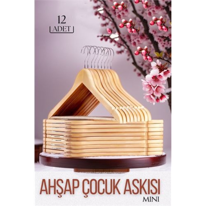 TransForMacion Mini Ahşap Çocuk Elbise Askısı 12 ADET 719137