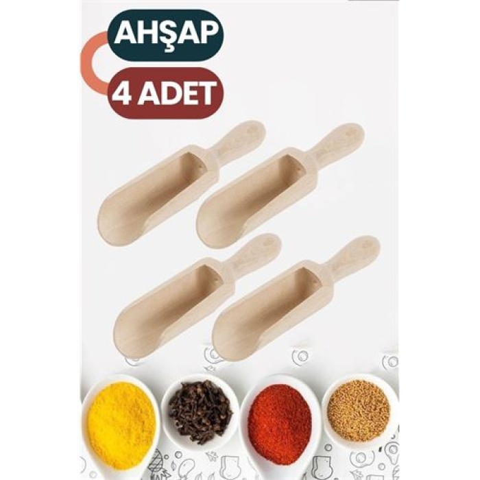 Transformacion Baharat Kaşığı 8 cm Mini Doğal Ahşap El Yapımı 715599