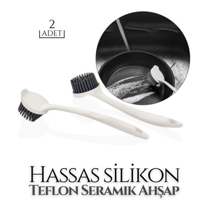 TransForMacion Silikon Bulaşık Hassas Teflon Seramik Ahşap FırçasI Colico Design 2 li SET 717816