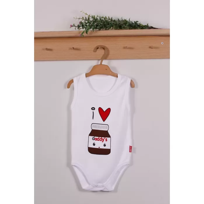 Daddys Cikolata Desenli Askılı Unisex Body