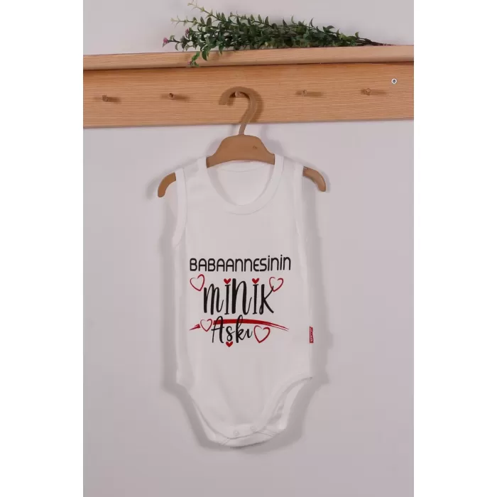 Annennesinin Minik Aşkı Desenli Askılı Unisex Body