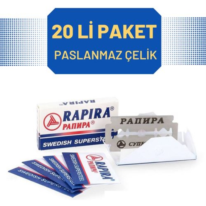 TransForMacion Rapira 20 Adet Çelik Tıraş Jileti 717959