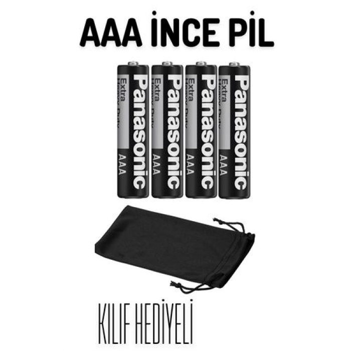 Panasonic İnce Kalem Pil  HeavyDuty AAA Kılıfında 4 ADET 716235