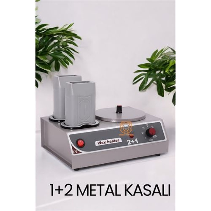 ModaCar Ağda Isıtıcı Sir Ağda Kavanoz Kartuş Ağda Isıtıcı Metal 1+2