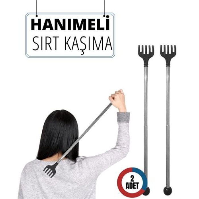 ModaCar 2 Lİ Hanımeli Metal Sırt Kaşıma Aparatı