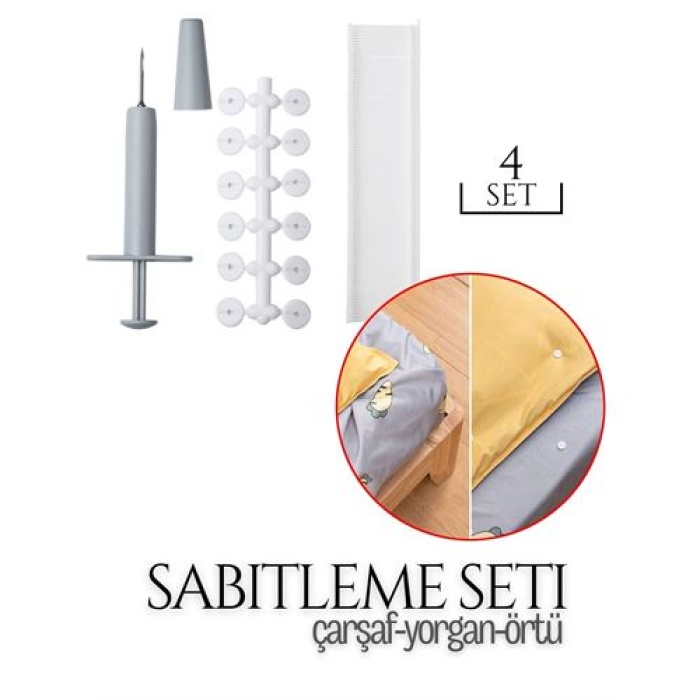 ModaCar Çarşaf Yorgan Örtü Sabitleme 4 LÜ SET